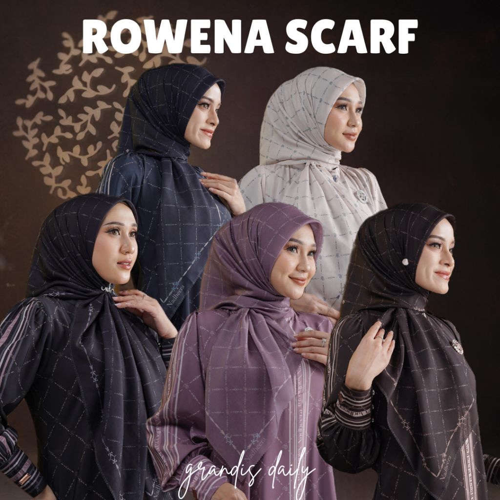 NADHEERA LUXURY - ROWENA SCARF - HIJAB MOTIF VOAL PREMIUM NADHEERA