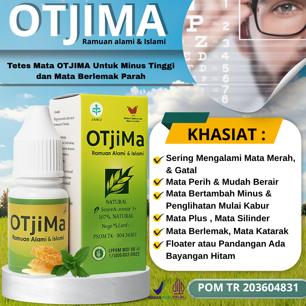 Obat Herbal Tetes Mata OTJIMA Untuk Minus Tinggi dan Mata Berlemak Parah