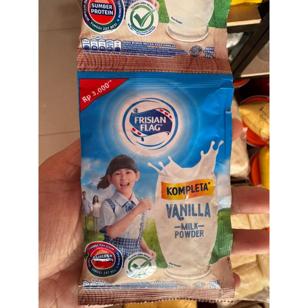 Frisian Flag Kompleta vanilla 31 Sachet / susu bubuk frisian flag sachet