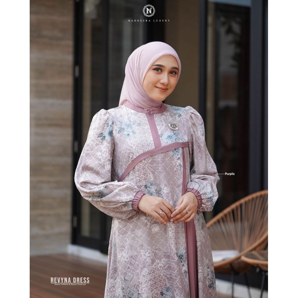 REVYNA DRESS BY NADHEERA LUXURY √ Gamis motif √ Gamis rayon √ Gamis nadheera