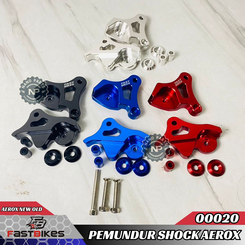 Pemundur Shock Aerox Old 155 Full CNC Shockbreaker Belakang Fastbikes