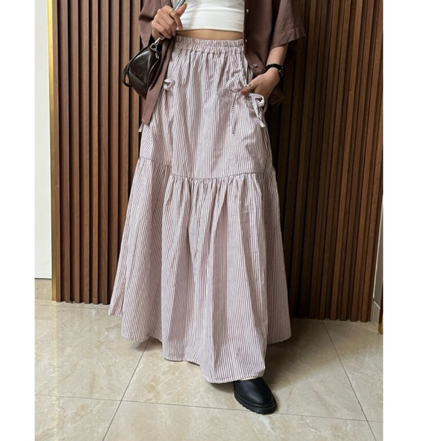 Zéa - Ruby Skirt - Rok Salur Kerja A Line Pinggang Karet