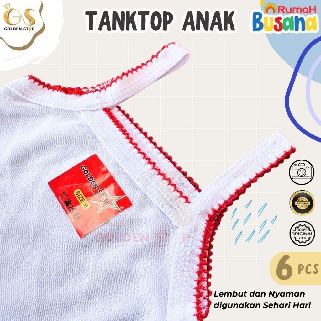Singlet Kaos Kutang Bayi & Anak Polos Putih - Tanktop Singlet Renda Putih Wanita Anak Dewasa Remaja