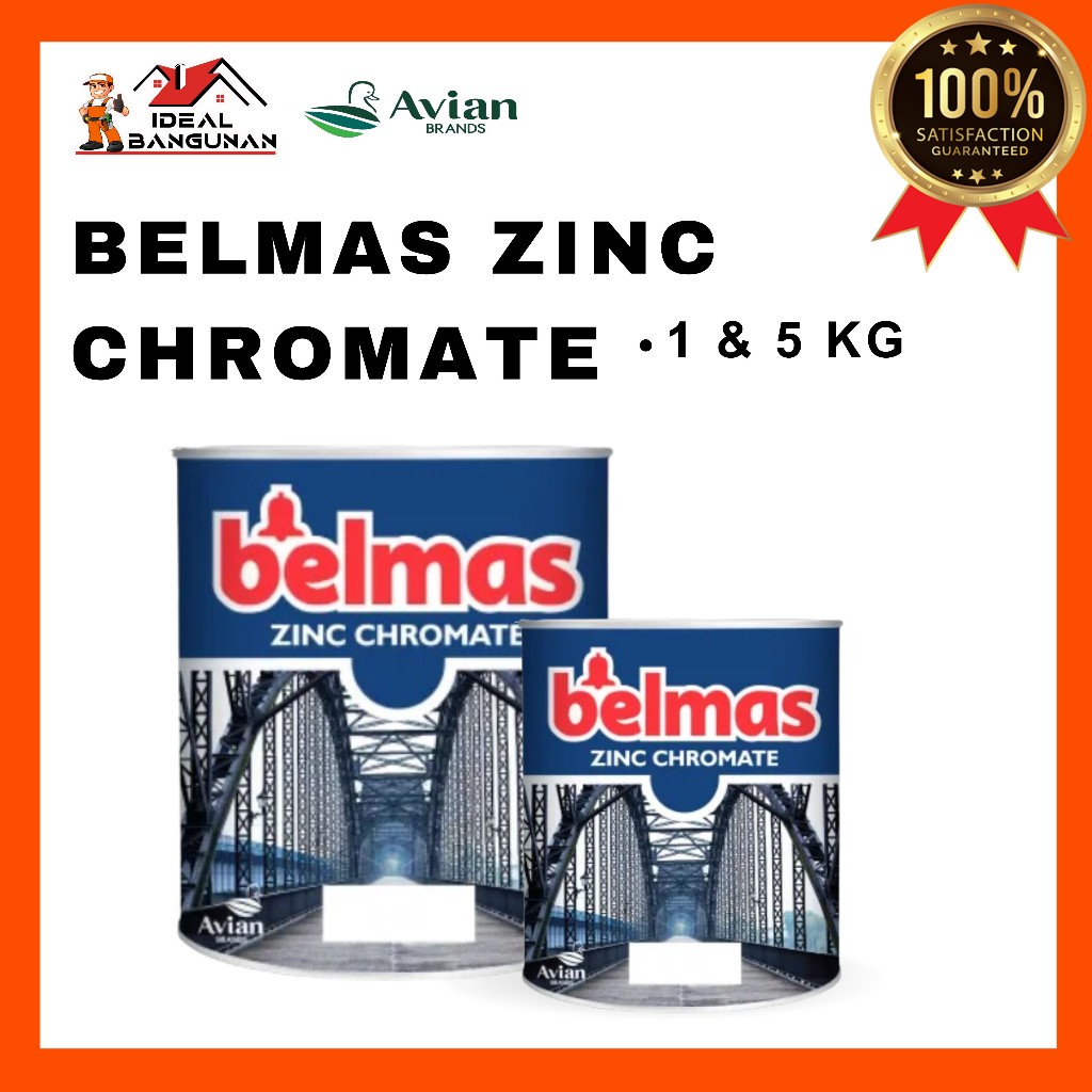 [READY] BELMAS ZINC CHROMATE | CAT DASAR BESI DAN KAYU | CAT ANTI KARAT |  CAT BERKUALITAS | CAT DAS