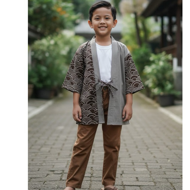 SALE 12.12 Seigaiha Haori Unisex - Kimono Batik - Aimono outerwear anak perempuan / outerwear anak l