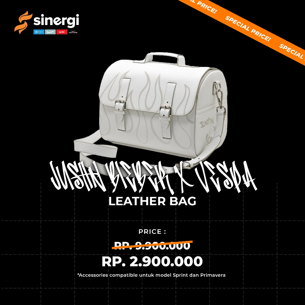 VESPA LEATHER BAG X JUSTIN BIEBER