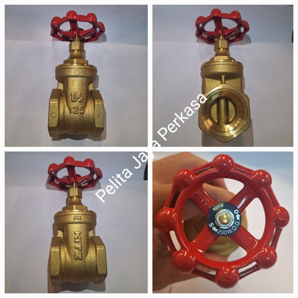 Gate Valve Kitz Kuningan 125 drat 1 1/2 inch / Gate Valve Kitz Brass Screw DN40