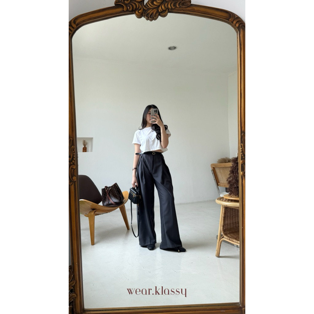 [Wear.klassy ] Tatiana Baggy Pants / Formal Kulot / Celana Panjang / Street Style /  Loose Pants