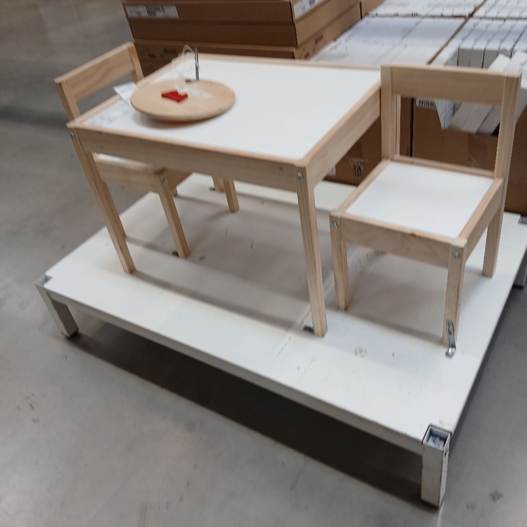 Meja belajar anak Paud/TK meja set 2 kursi kayu pinus meja bermain anak 3-6tahun