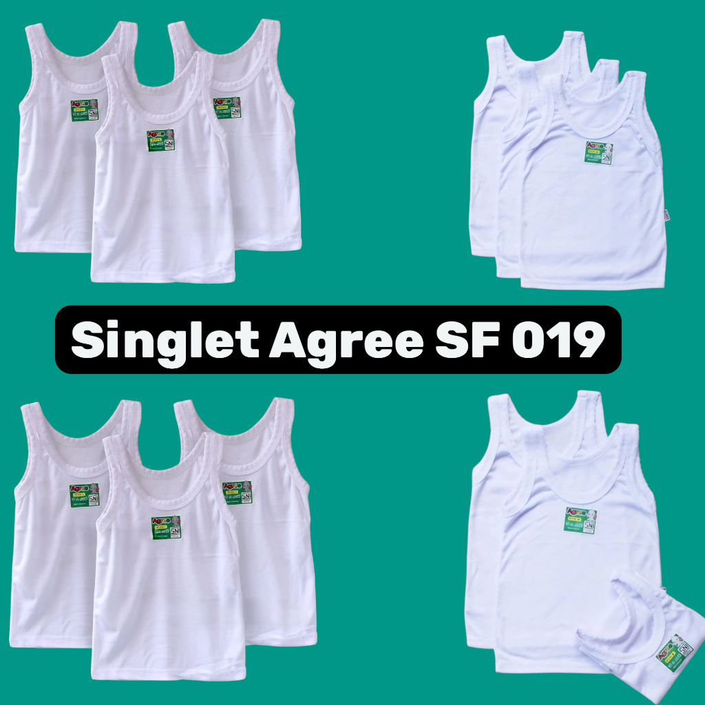 ( ISI per 6 BIJI ) Singlet Agree SF 019 | Kaos dalam Anak Agree Kids Agree SF 019 | Agree Kaos Dalam