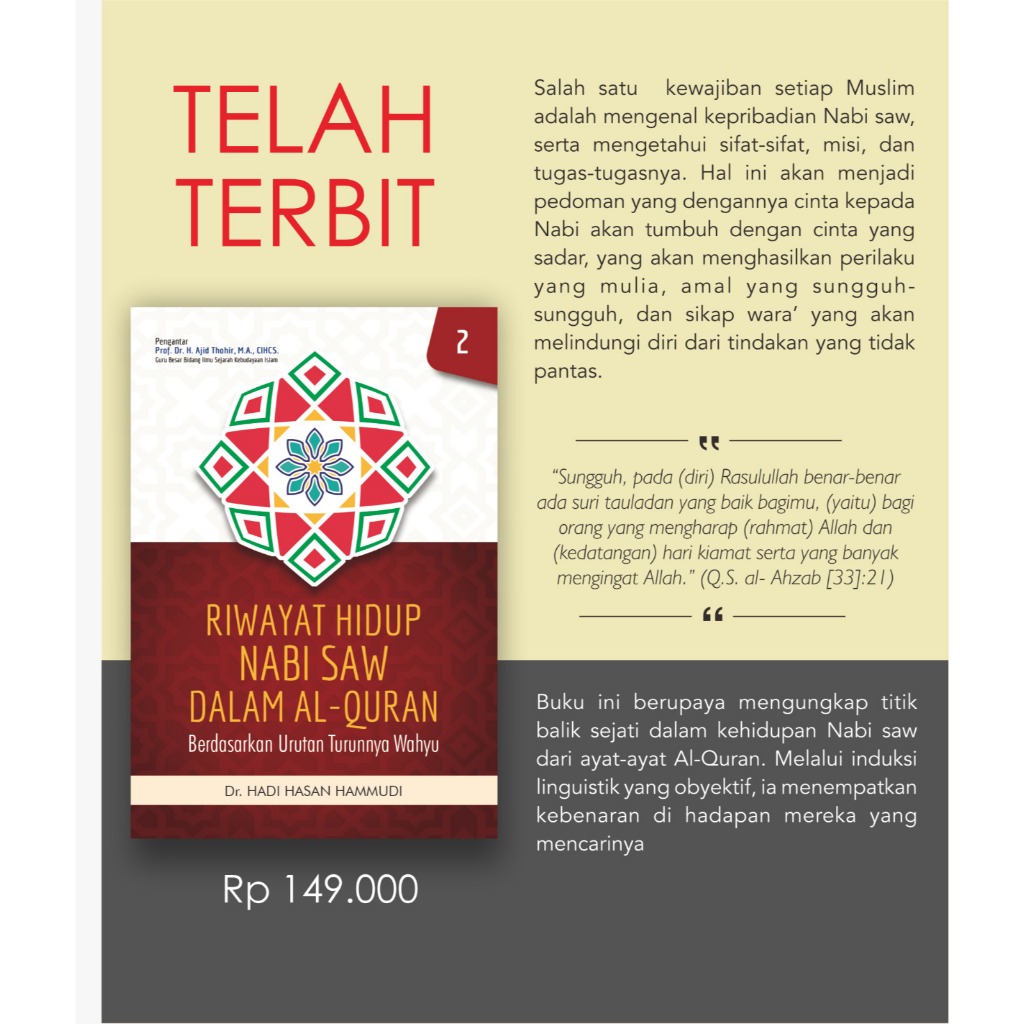 RIWAYAT HIDUP NABI SAW DALAM AL-QURAN Jilid 2