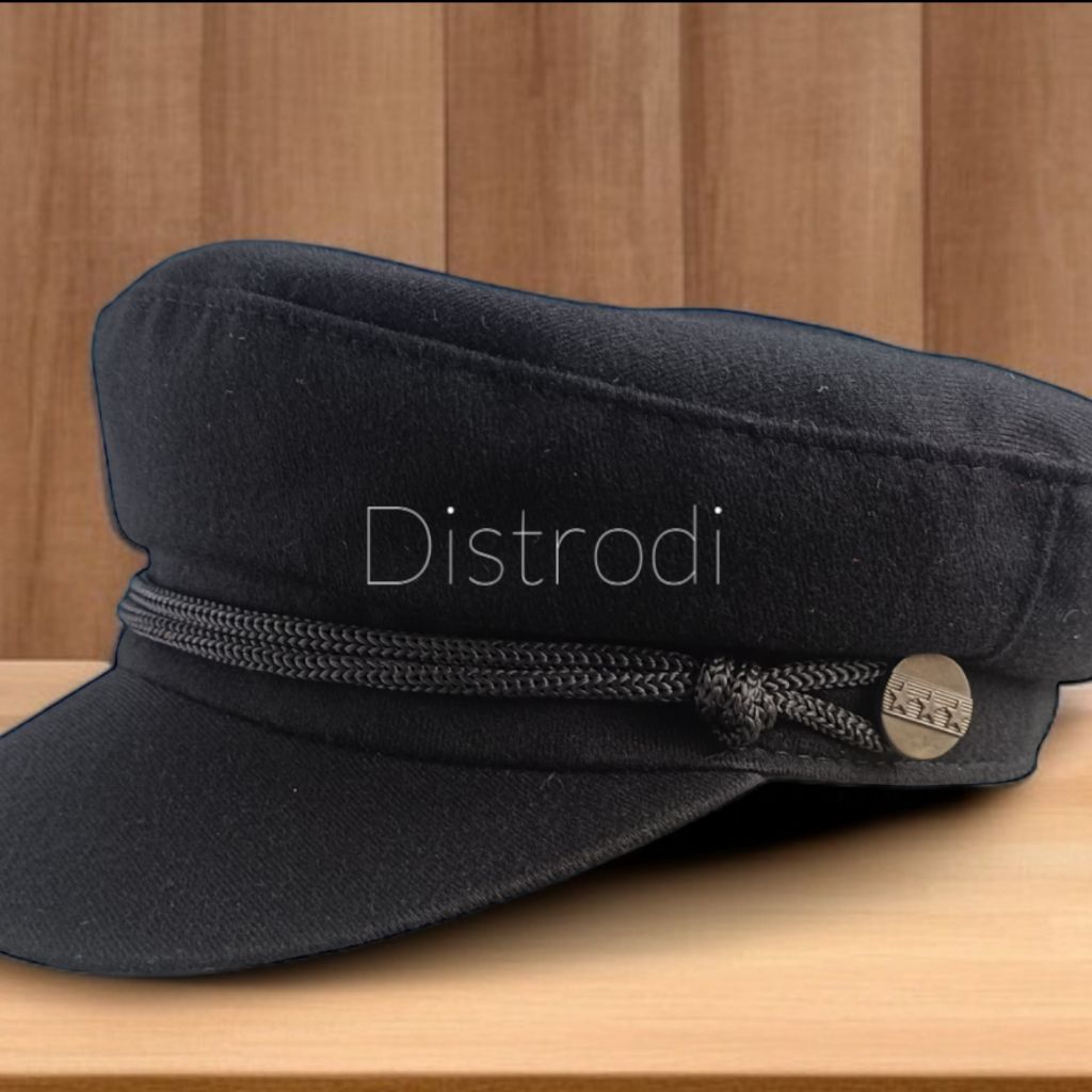Topi Korea Topi Sailor Hat Topi Pria Terbaru- Sailorman Army- Topi Pelaut- Leather Cap- Korean Style