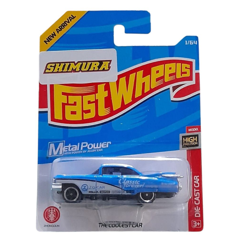 [ BUKAN HOT WHEELS ] MAINAN MOBIL DIE CAST FAST WHEELS 59 CADILLAC BIRU | MOBIL DIECAST FAST WHEELS 