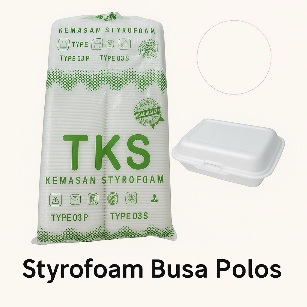 Box Makanan Styrofoam Besar Polos | Besar Sekat | Sedang gabus bubur makanan
