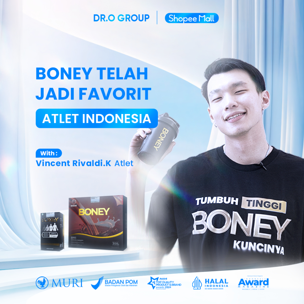 Boney Peninggi Badan Bpom Approved Vitamin Penunjang Pertumbuhan Tinggi Badan 5-15 Centi Terlaris