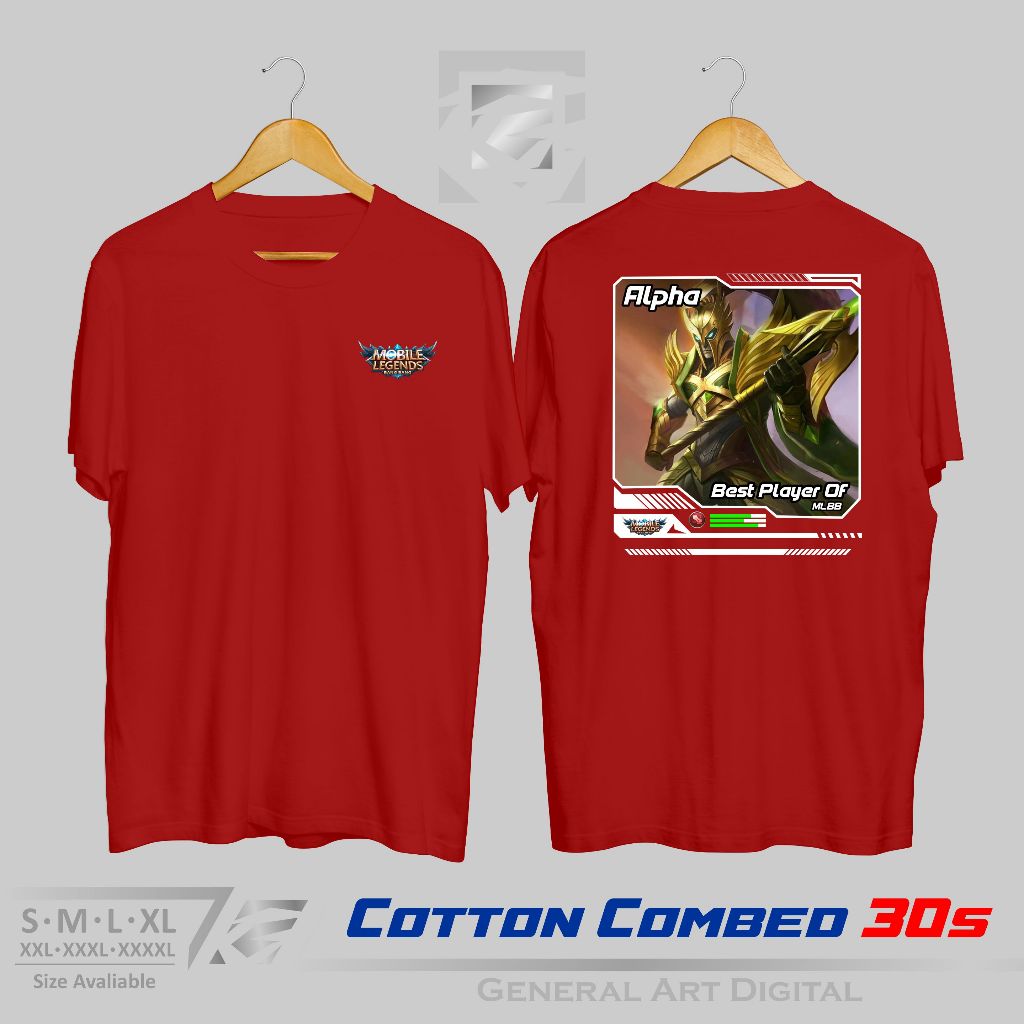 Kaos Distro MLBB Alpha T-shirt game MOBILE LEGEND Skin Alpa