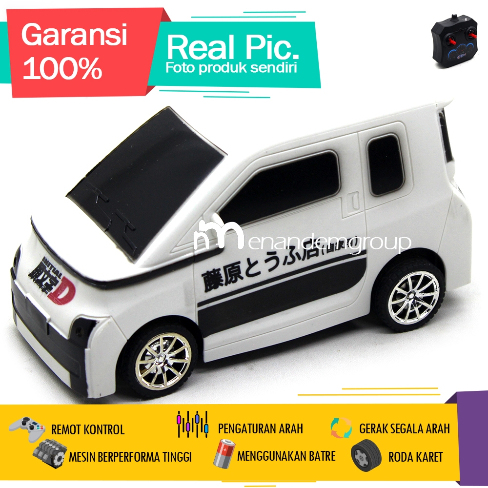 Mainan Mobil Remot Kontrol RC Polisi Wuling Mini Air EV Fine Elektrik