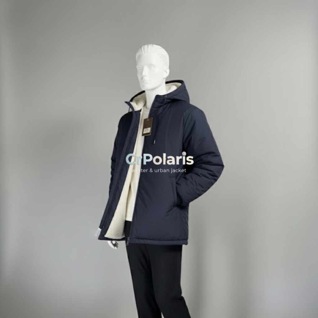 Jaket winter long coat pria dalaman bulu angsa / Jaket musim dingin bulu angsa / Jaket pria waterpro