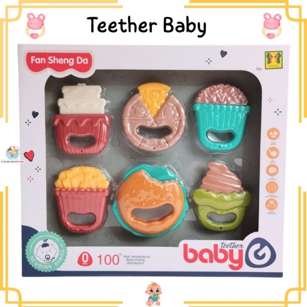 Gigitan Bayi Teether Silicon Lembut Teether Bayi