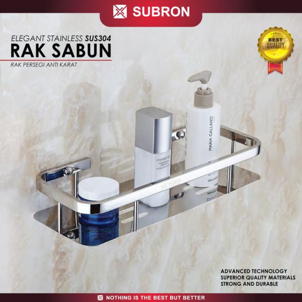 Rak sabun stainless 1 susun / Rak sabun sudut stainless 304 / Rak serba guna stainless 304