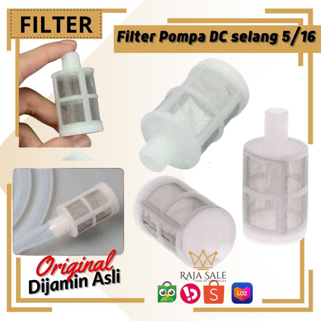 Filter Air Selang Input Pompa DC 12V Pompa Penguat selang 5/16, Saringan Air Selang 5/16 Murah