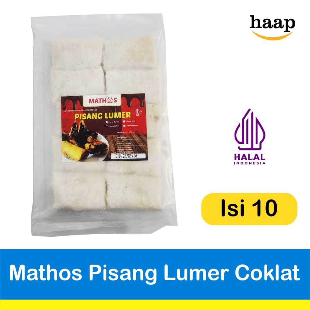 Mathos Pisang Lumer Coklat Frozen Isi 10 / Pisang Lumer Frozen