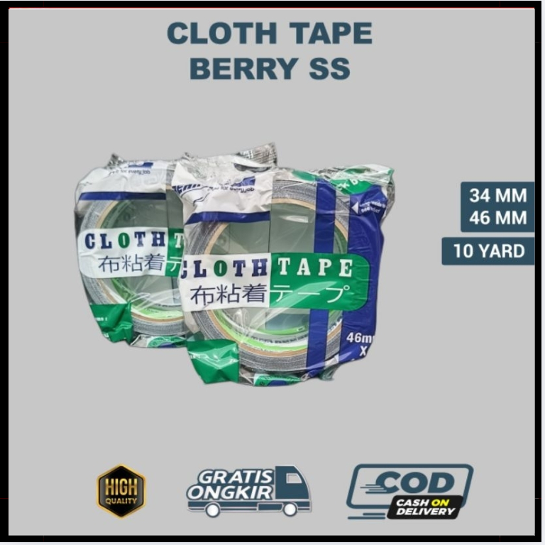 Lakban Jilid merk Berry - Cloth Tape Berry SS - Lakban Jilid Ekonomis
