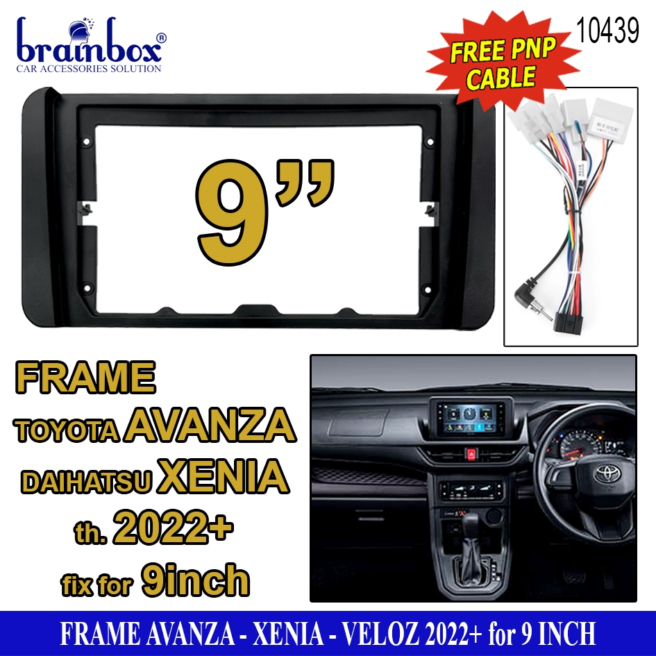 Frame Head Unit Android Toyota Avanza & Daihatsu Xenia 2022+ 9 Inch Bingkai Panel TV Mobil
