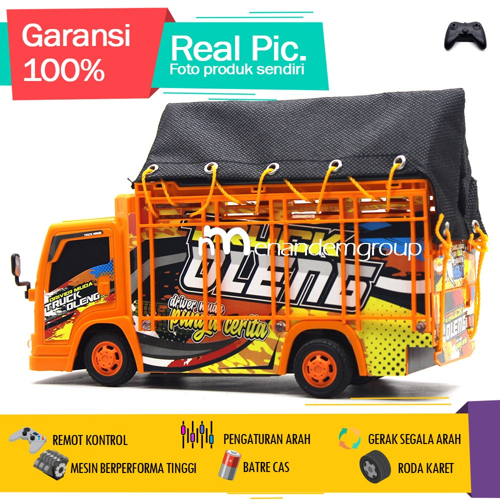 BESTPROMO Mainan Mobil Remot Kontrol Rc Truk Dump Truk Fuso Oleng Basuri Telolet Angkut Barang