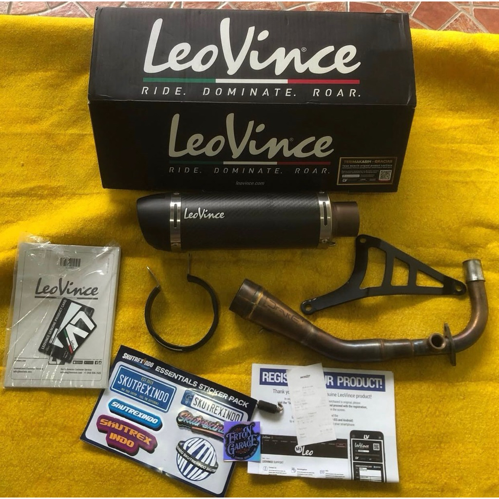 Fullsystem Leovince GP Corsa Evo Long Carbon Vespa Matic