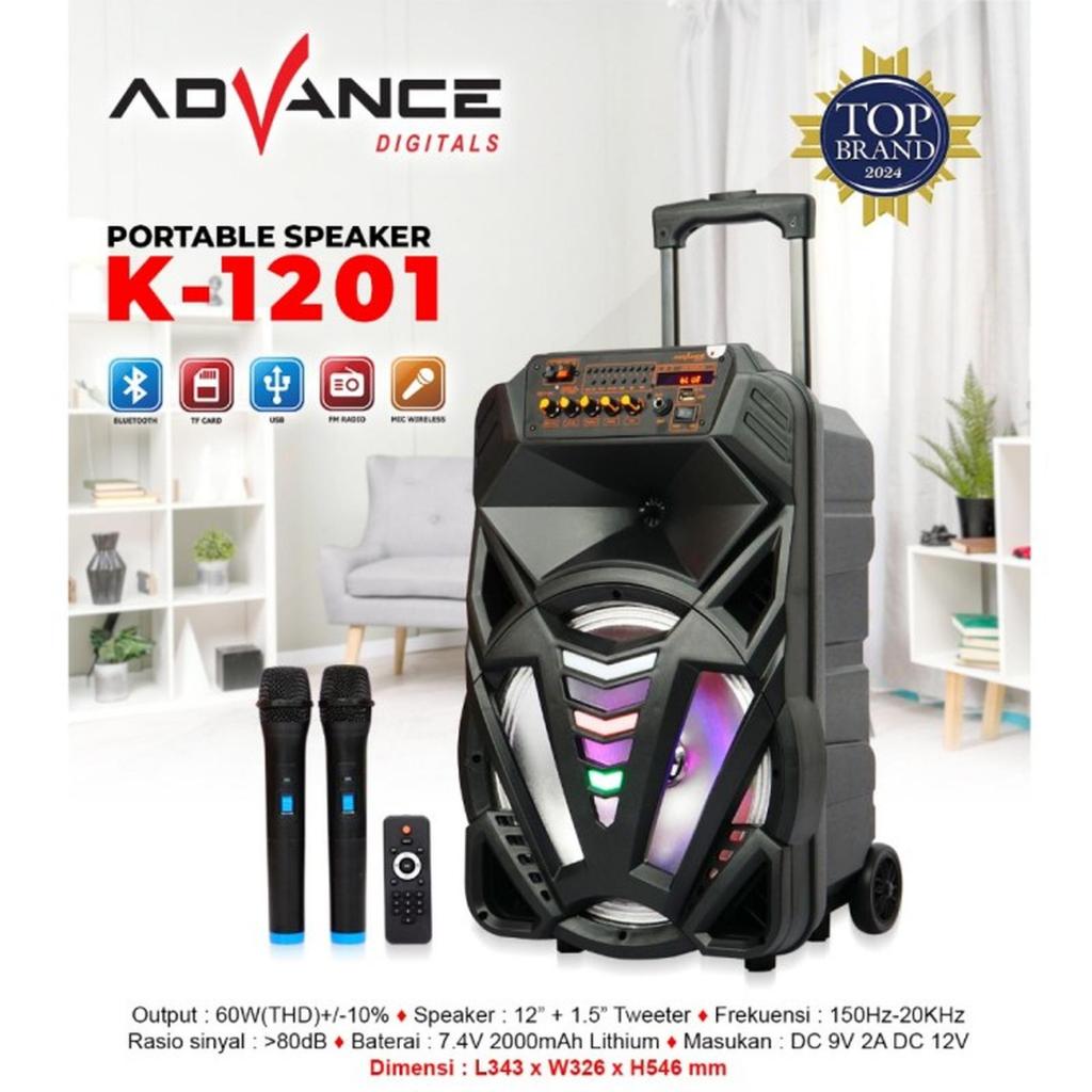 Speaker meeting bluetooth Advance K 1201 ukuran jumbo speaker 12 inci BATAM