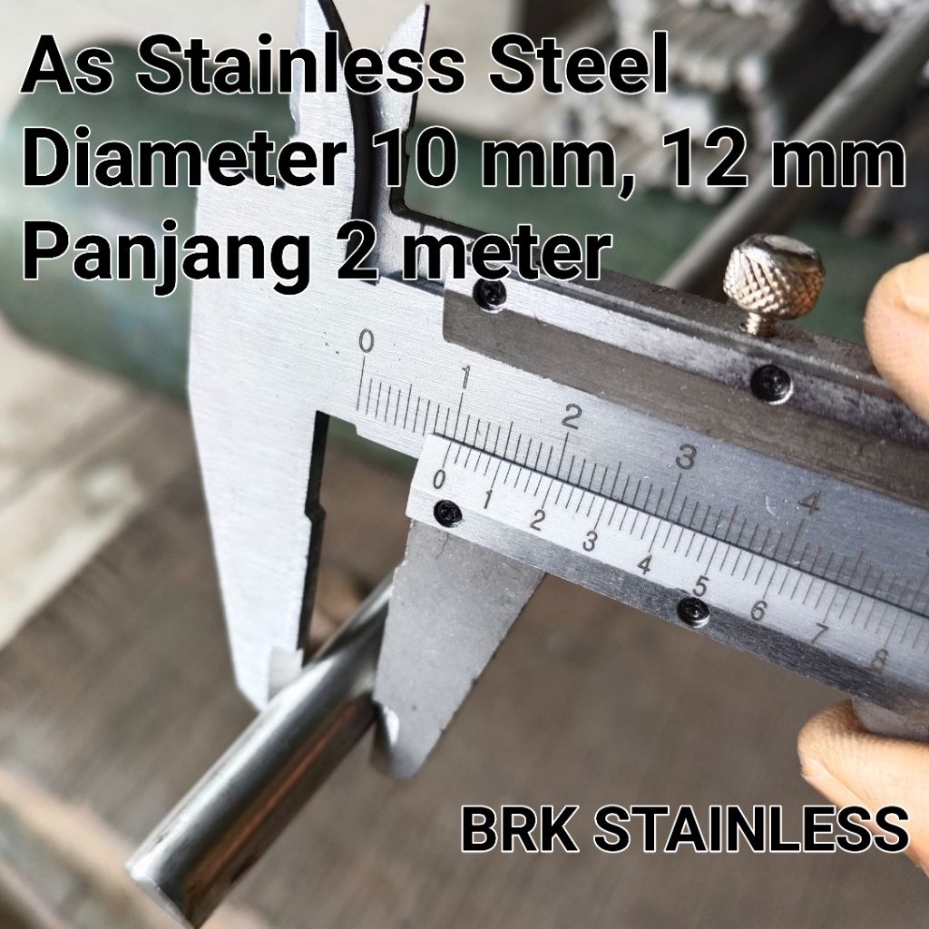As Stainless Steel Diameter 10mm 12mm Panjang 2 meter