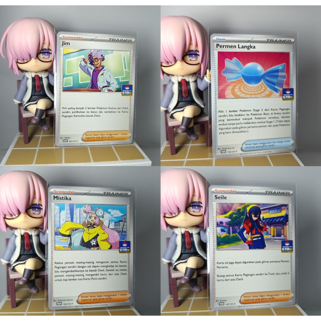 ORI Kartu Pokemon Gym Limited Promo Jim Permen Langka Mistika Seile Indo ID Promo SV-P TCG Card Poke