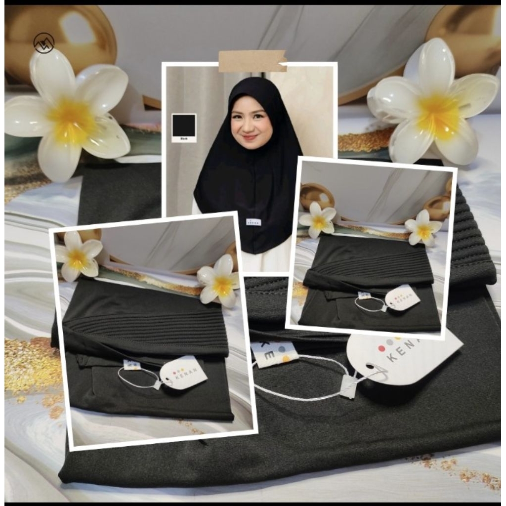 hijab instan jersey ( hitam )