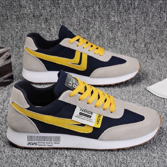 Sepatu Sneakers Pria MY-01 Joging Running Sepatu Stylish Sehari-hari Anti Licin Bahan Karet