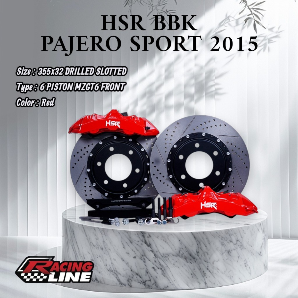 BBK untuk pajero sport 6 piston hsr wheel RED