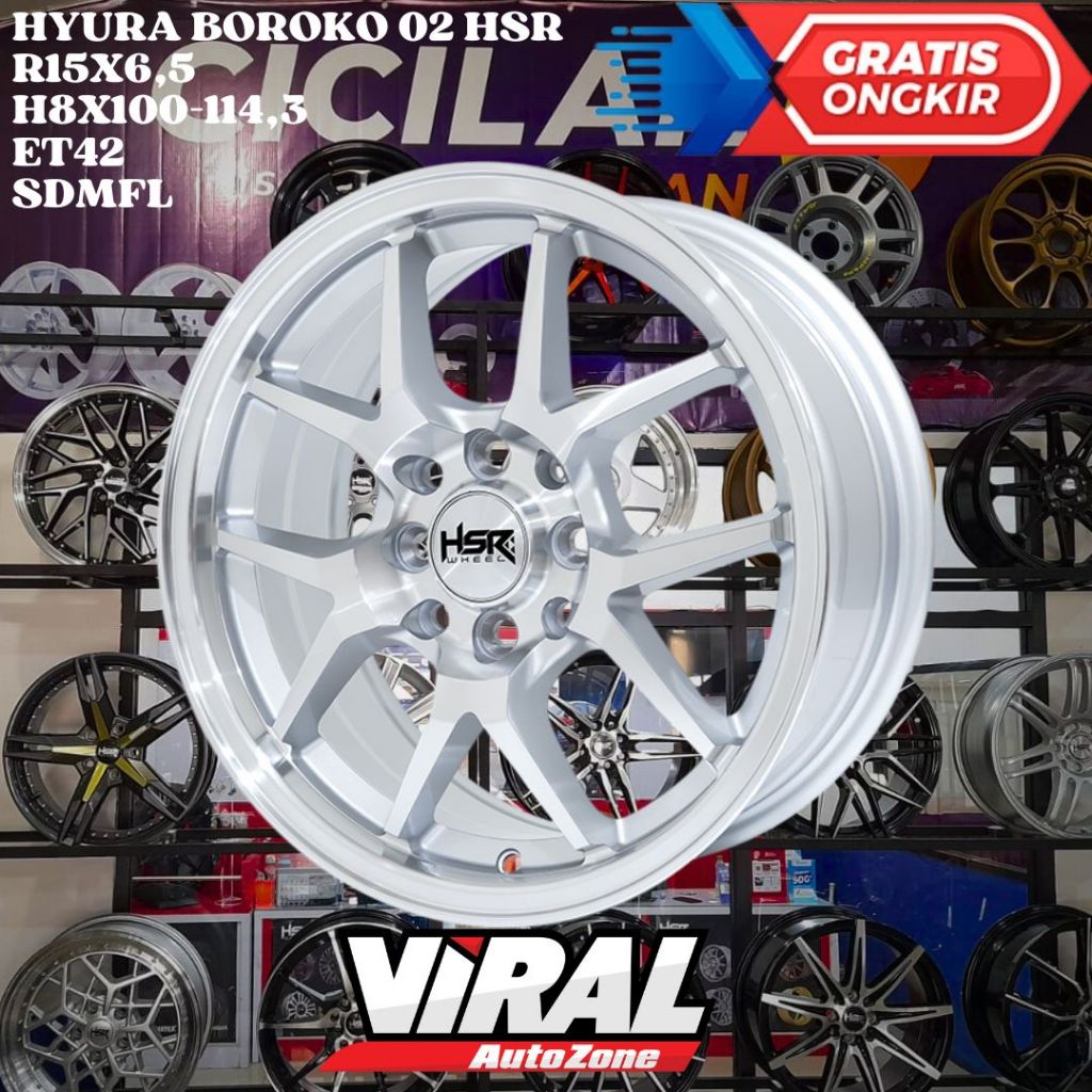 Velg Mobil Ring 15 HSR HYURA R15 UNTUK CONFERO , AVANZA , BRIO , FIESTA