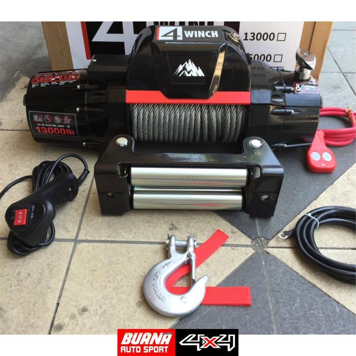4Winch Winch Gawang 13000Lbs 6.6Ton High Power Winch Sling Baja Offroad 4x4