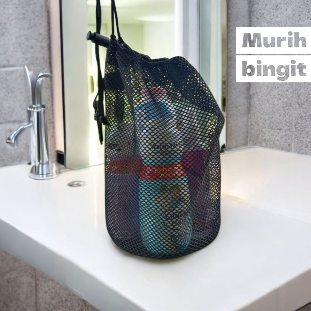tas serut jaring tas multifungsi tas tempat peralatan mandi
