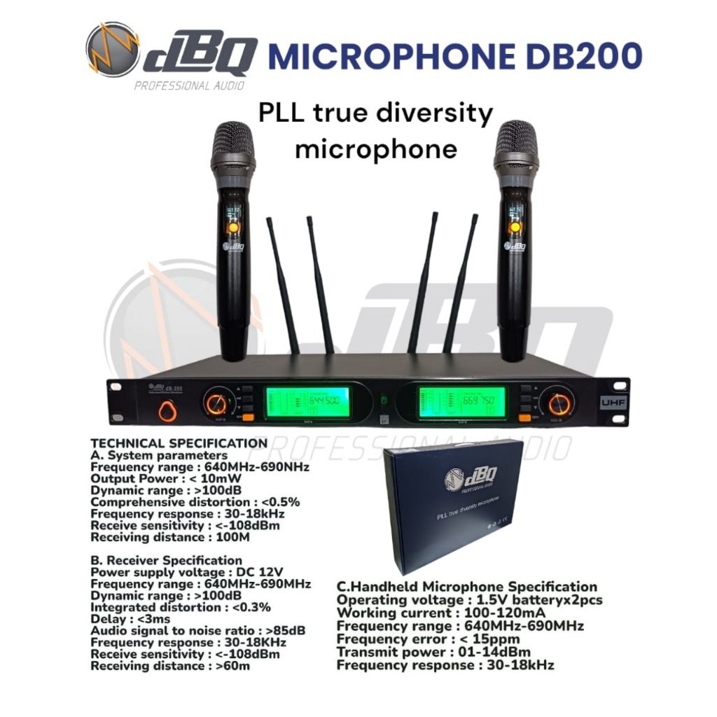 MICROPHONE DB200 DBQ / MIC WIRELESS / MICROPHONE DBQ