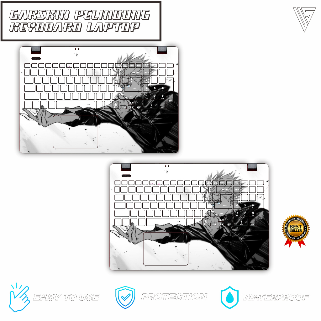 Skin Keyboard Protector Garskin Stiker Laptop FullBody Untuk Semua Tipe Laptop