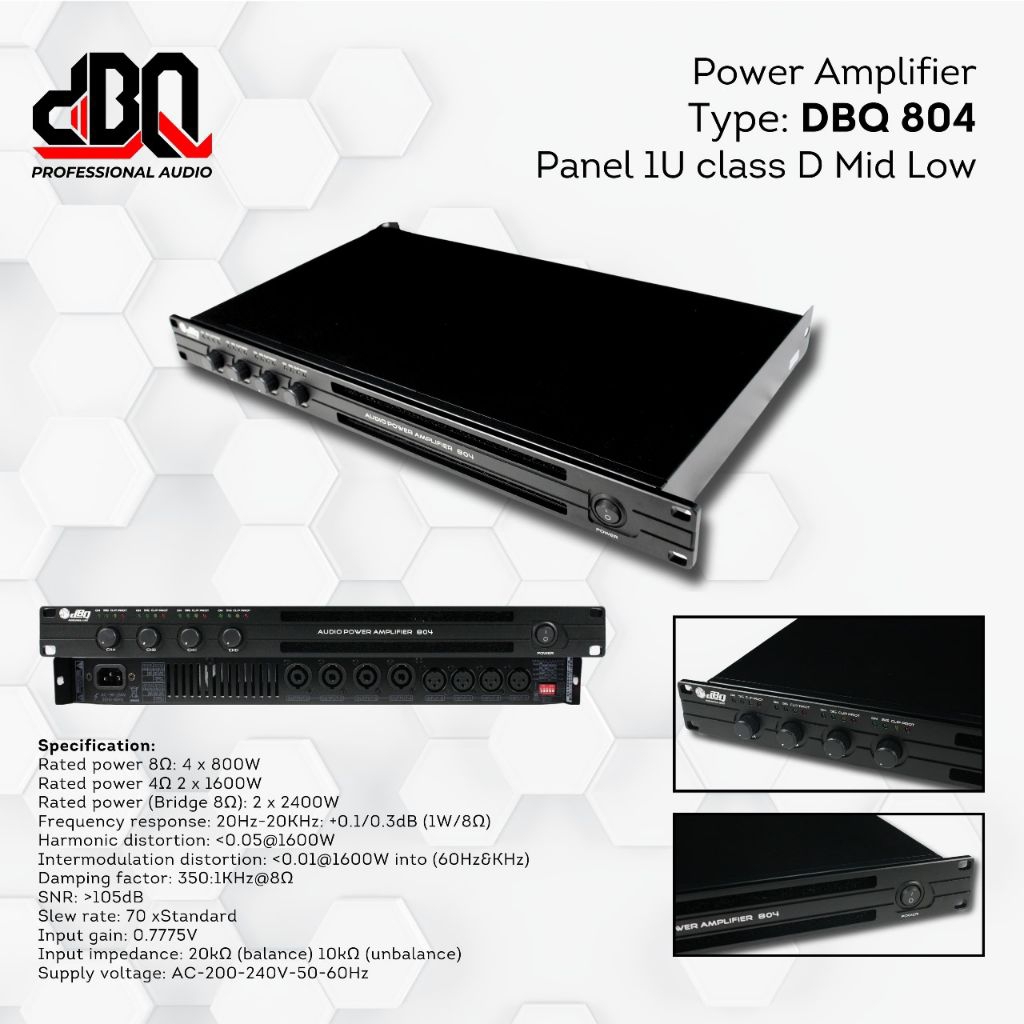 POWER AMPLIFIER 802 DBQ / POWER AMPLIFIER 804 DBQ / POWER AMPLI DBQ / POWER MID LOW
