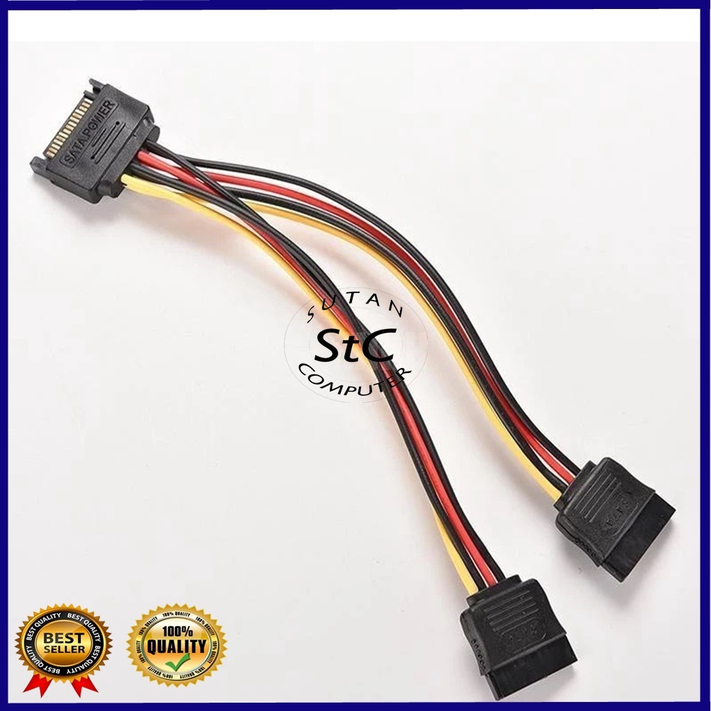 KABEL SPLITTER POWER SATA  MALE POWER SATA KE DUAL FEMALE POWER SATA