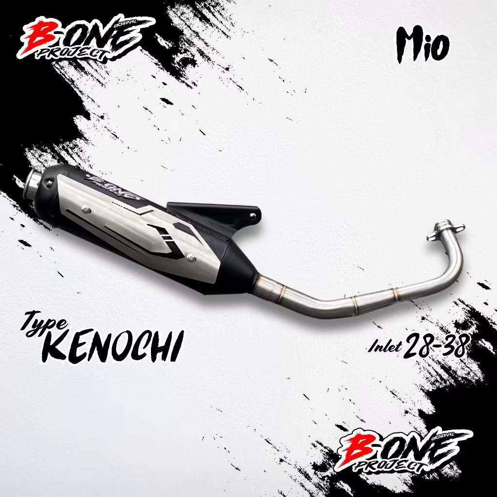 Knalpot standar racing Original B-ONE Model Kenochi Knalpot Universal Beat New • Beat Street • Beat 