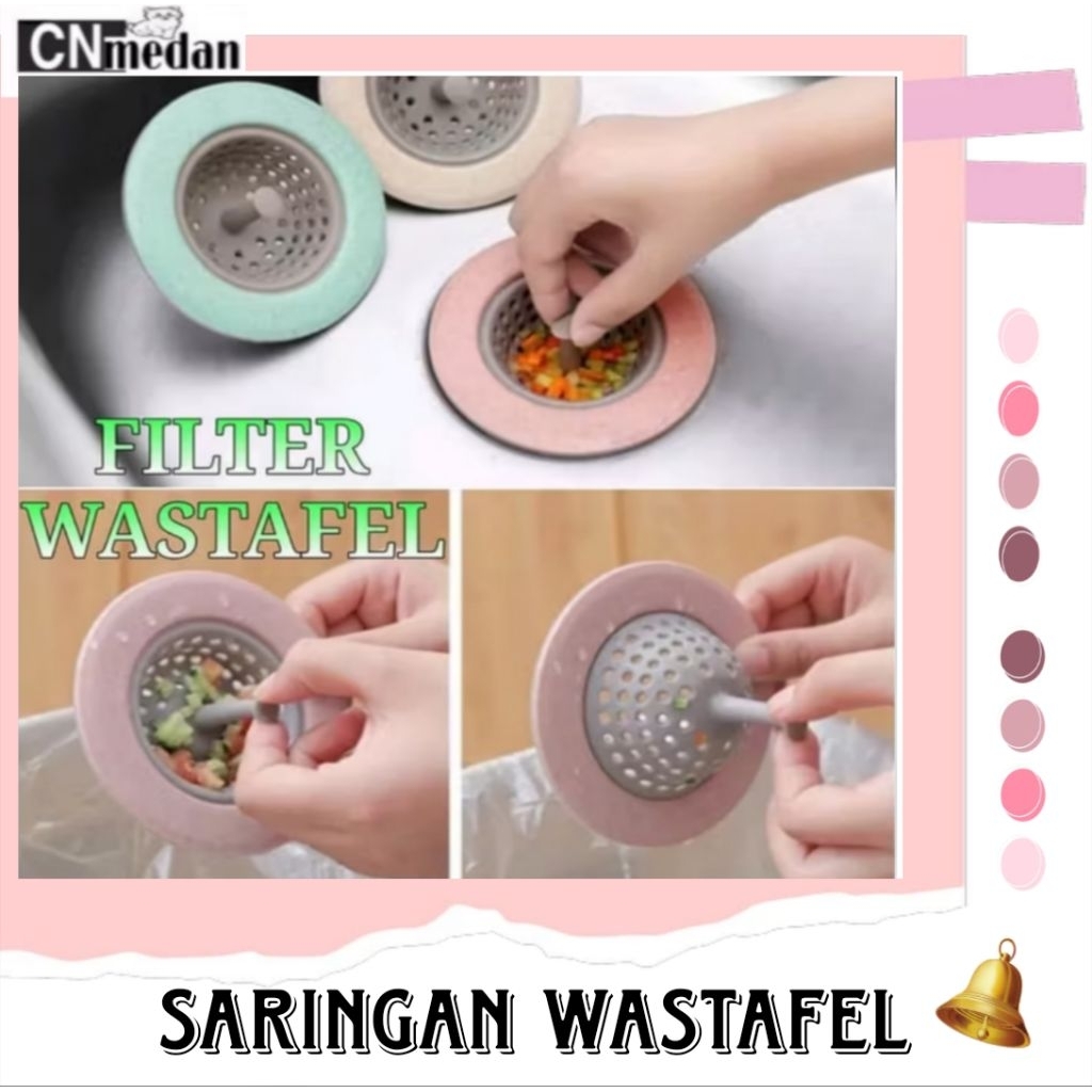 SARINGAN WASTAFEL SILIKON FILTER PENYARING SALURAN AIR KAMAR MANDI / ANTI  SUMBAT WASTAFEL / SARINGA