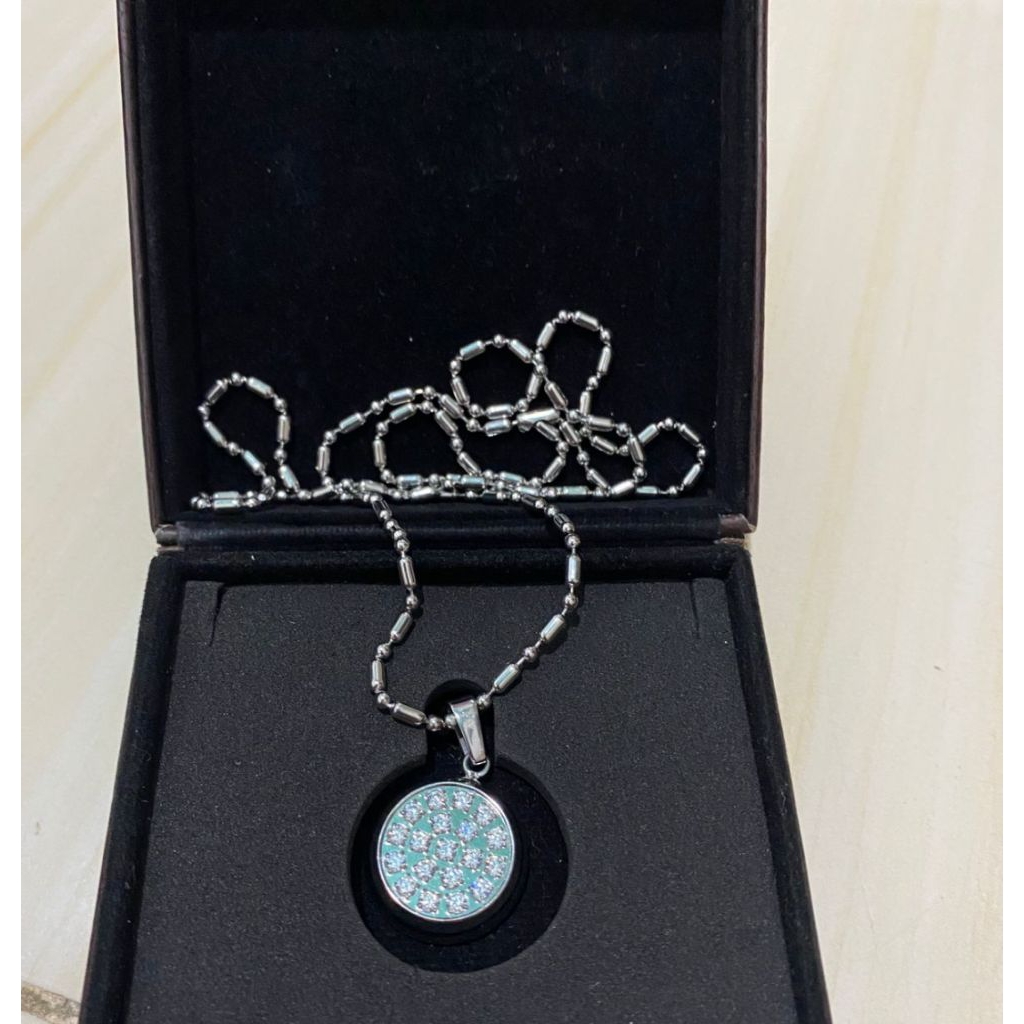 (100%ORIGINAL) Preloved Kalung Kesehatan Warna Silver MGI PENDANT SERIES