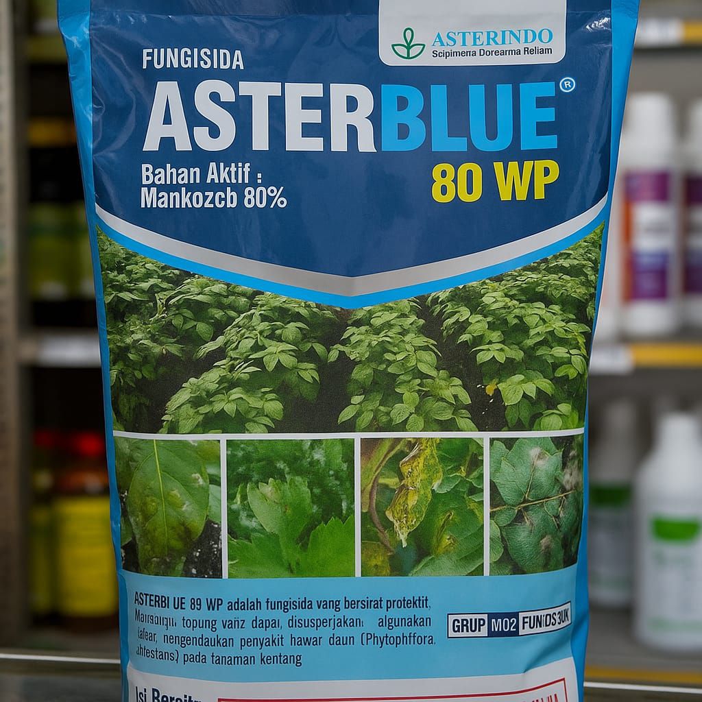 Fungisida ASTERBLUE 80wp bahan aktif mancozeb80%