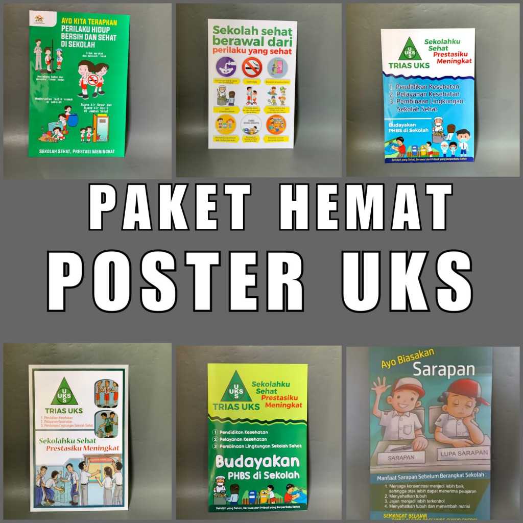Paket Poster UKS - Poster Sekolah - Poster UKS - Paket Poster