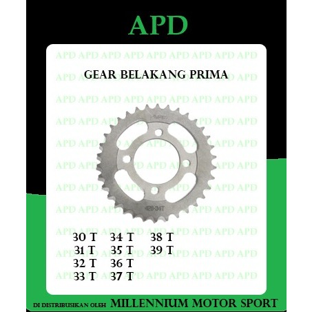 GEAR BELAKANG PRIMA/GRAND 30T 31T 32T 33T 34T 35T 36T 37T 38T 39T