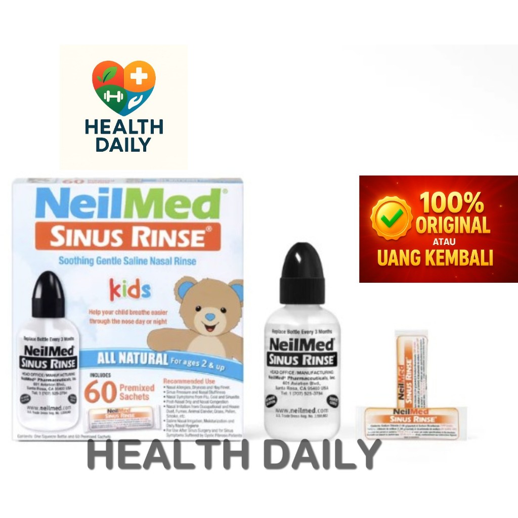 Neilmed Sinus Rinse Kids - Bottle + 60 Sachets